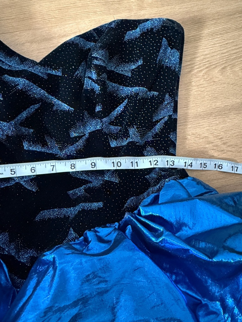 Vintage Black and Electric Blue Strapless Prom Dress - Picture 13 of 13